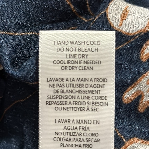 NWT Splendid Ramo Shift Dress Navy Blue Floral Flutter Sleeves Lightweight XS - Picture 15 of 15